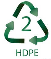 HDPE recycle symbol