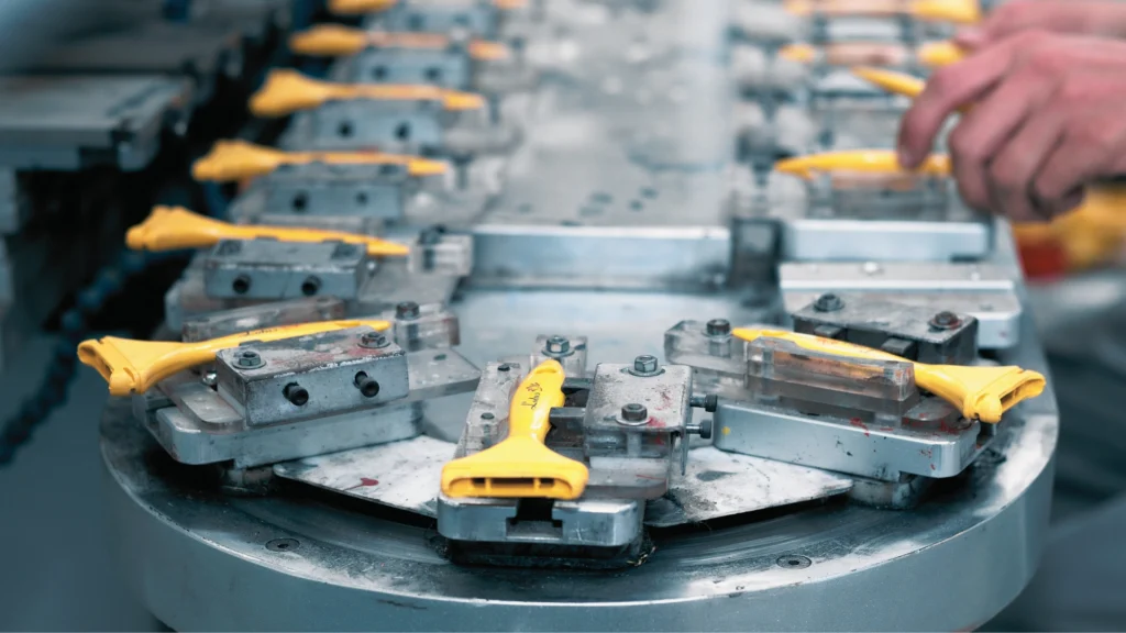 Overmolding Tooling with Molded Plastic Parts