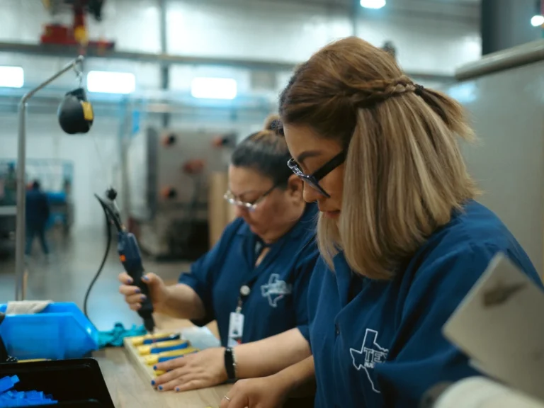 Secondary Operations Texas Injection Molding team performing plastic assembly and secondary operations on molded components